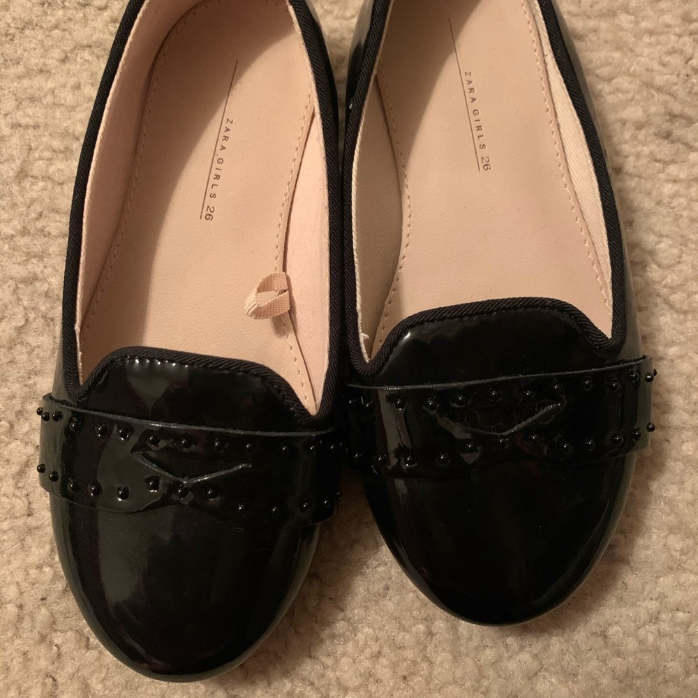 Zara Black Patent Flats